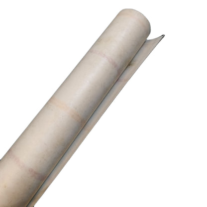 Roll of beige paper on a white background