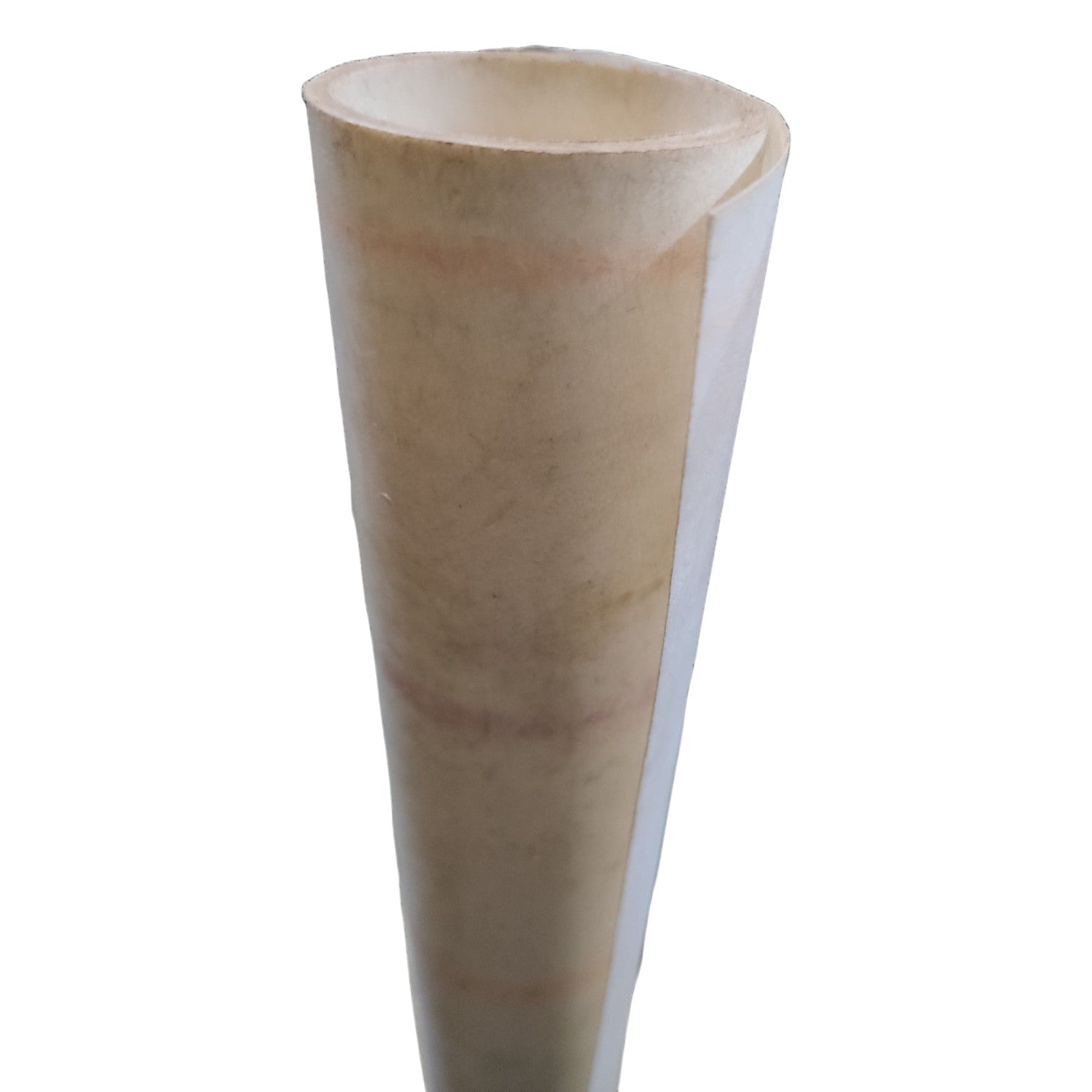 Beige stone vase on a white background