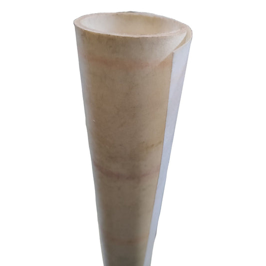 Beige stone vase on a white background