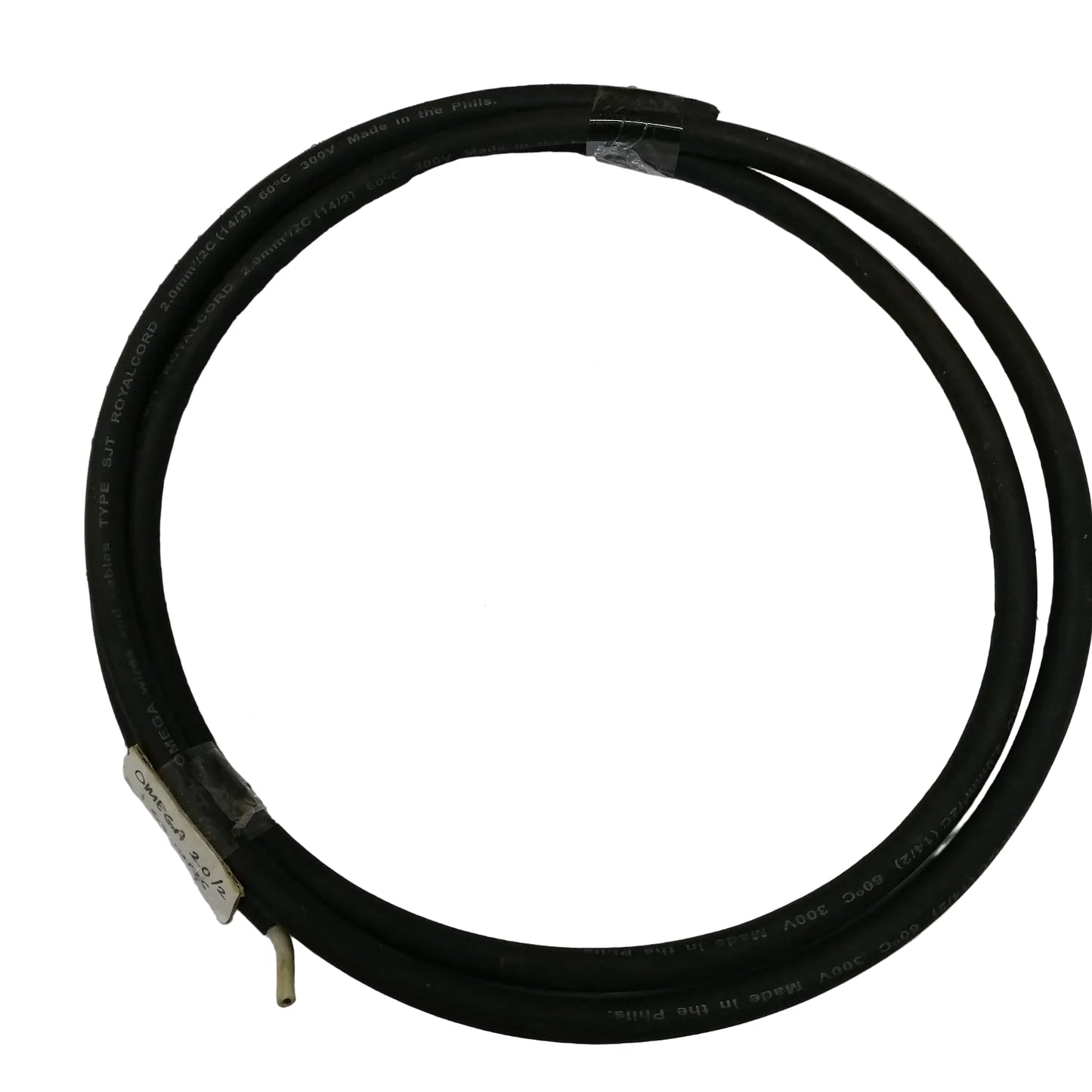Omega 1.5 Meters Royal Cord 2.0mm 2 Core 300V AWG 14/2C Power Cable Perma Cord