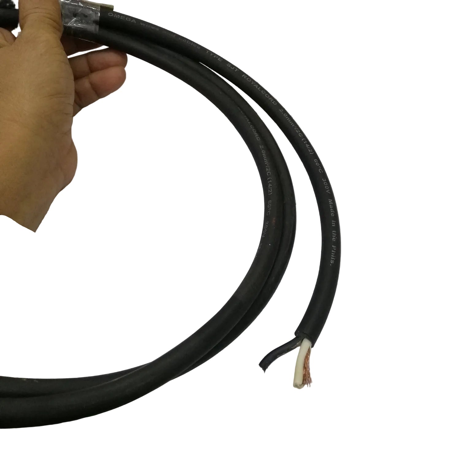 Omega 1.5 Meters Royal Cord 2.0mm 2 Core 300V AWG 14/2C Power Cable Perma Cord