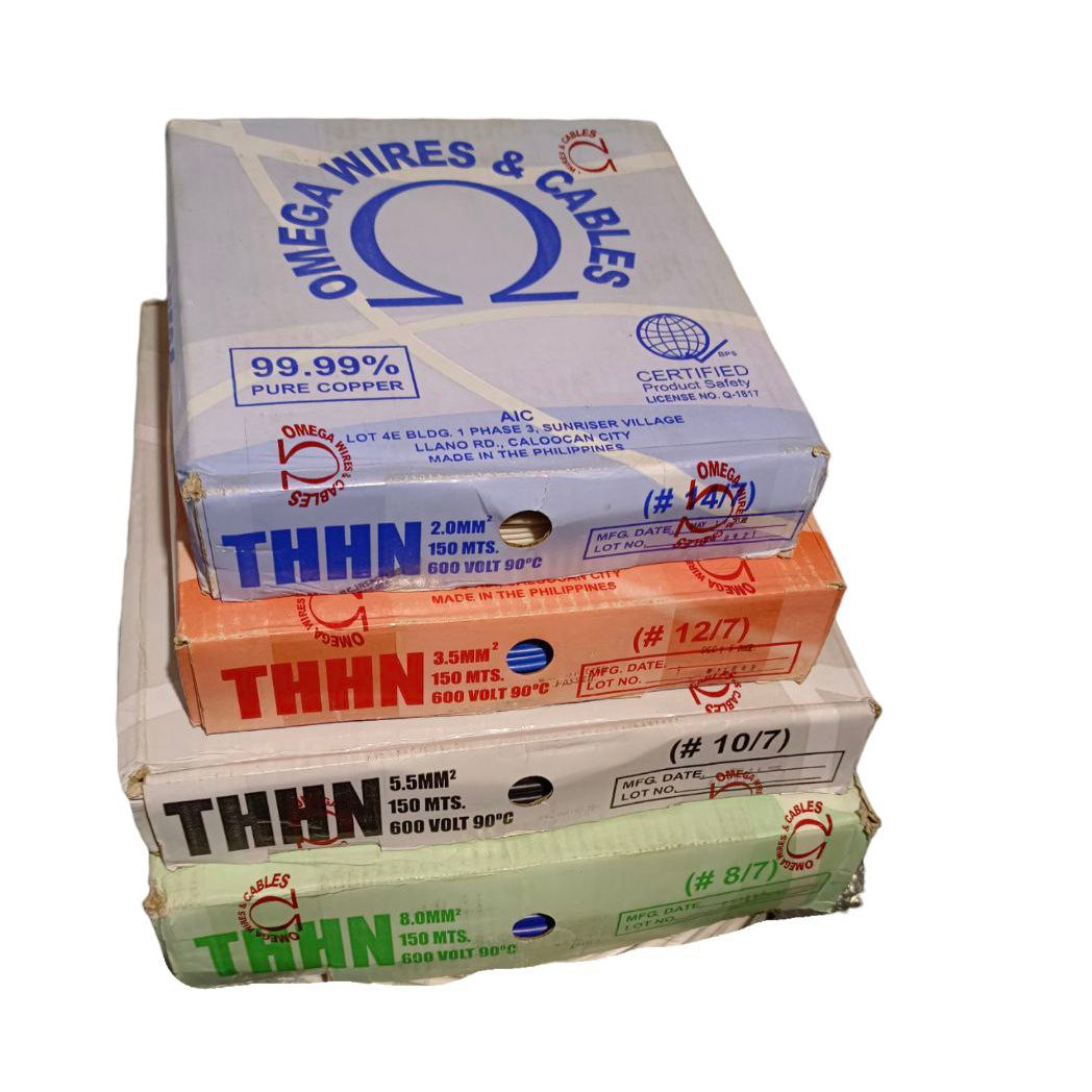 Omega 10 AWG electrical wire roll THHN Stranded in various sizes for reliable electrical connections