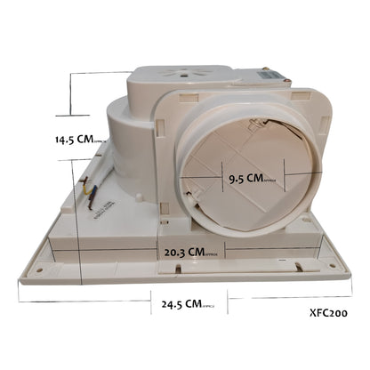 Omni 8 inches  Duct Fan Ceiling Mounted Exhaust Fan 220V 60Hz 20cm x 20cm XFC-200