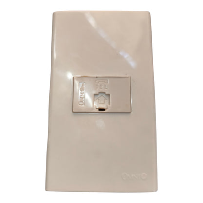 Omni 1 Gang Telephone Outlet with Plate Cover WWP-110+WWT-302