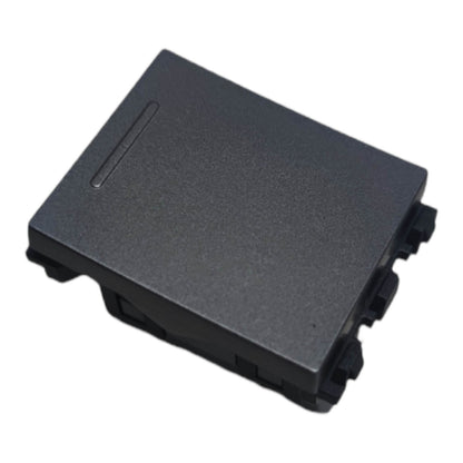 A black rectangular plastic electronic module or cover with a textured matte finish, shown at an angle on a plain white background.