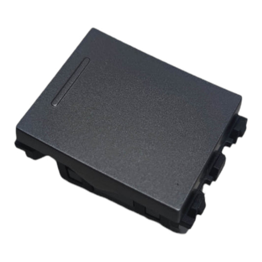 A black rectangular plastic electronic module or cover with a textured matte finish, shown at an angle on a plain white background.