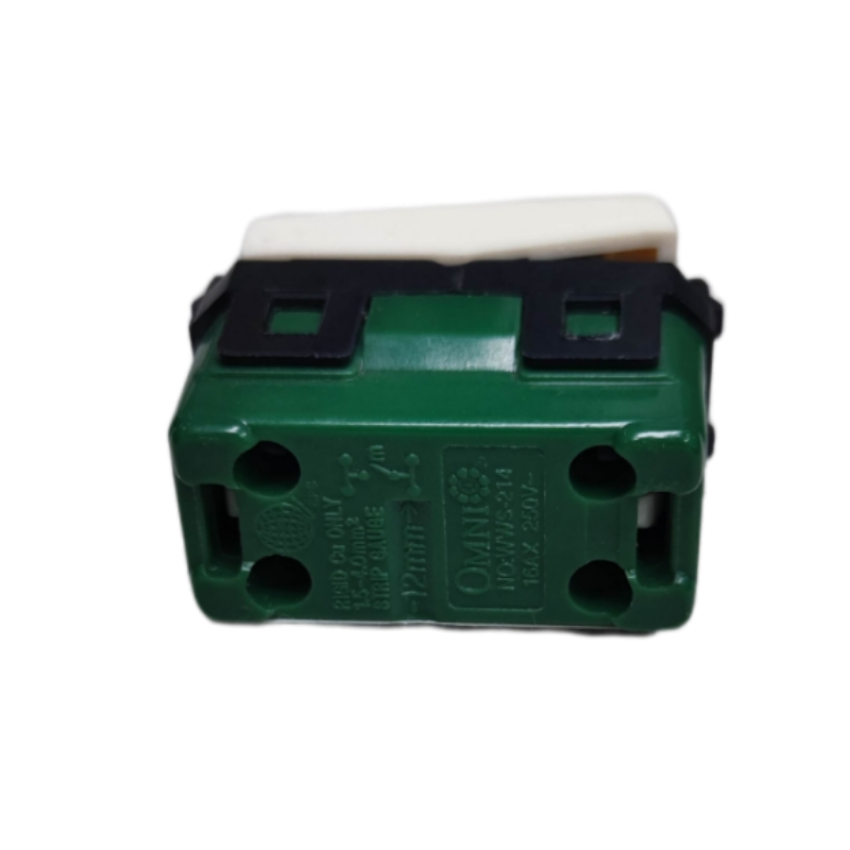 Omni 1 Way Illuminated Switch 16A 250V Wide Series WWS-214, sleek design for household electrical control