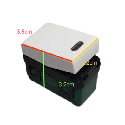 Omni 1 Way Illuminated Switch 16A 250V Wide Series WWS-214, easy installation and clear visibility in dim lighting