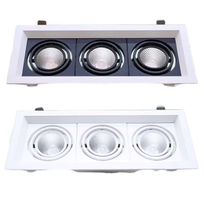 Omni 30W LED Down Light Grilled Commercial Type 4000K Cool White 2100lm 220-240V LGL-3X10WCW
