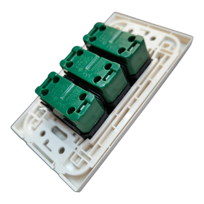 Omni 3 Gang 1 Way Switch 16A 250V WWP-113+(WWS-213x3)