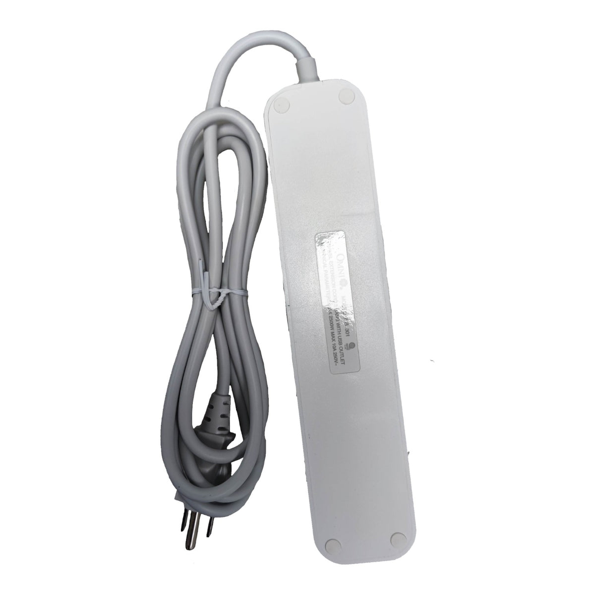 Omni 3 Gang Extension Cord With USB Outlet Universal Outlet and USB with 1 Main Switch 2500W 2.1A USB 5V USB-301-PK - photo 3