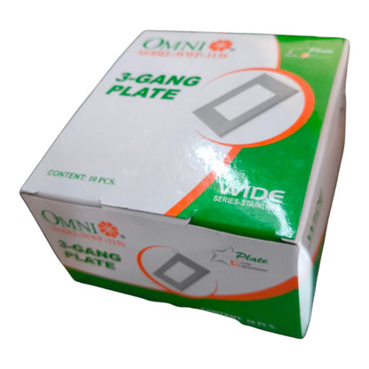Omni 3 Gang Plate Stainless Series Wide WWP-113S(10PCS)