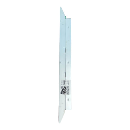 A long, narrow white rectangular panel or component shown upright on a plain white background, with a small printed label and QR code near the lower middle.