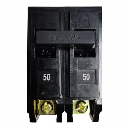 Omni 50A Plug In Circuit Breaker 2 Pole Single Phase 10KAIC 220V CBP-2P50A Electx Electrical Supply