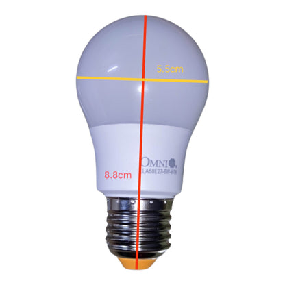 An LED light bulb with dimension markings showing a height of 8.8cm and a diameter of 8.5cm, on a white background.