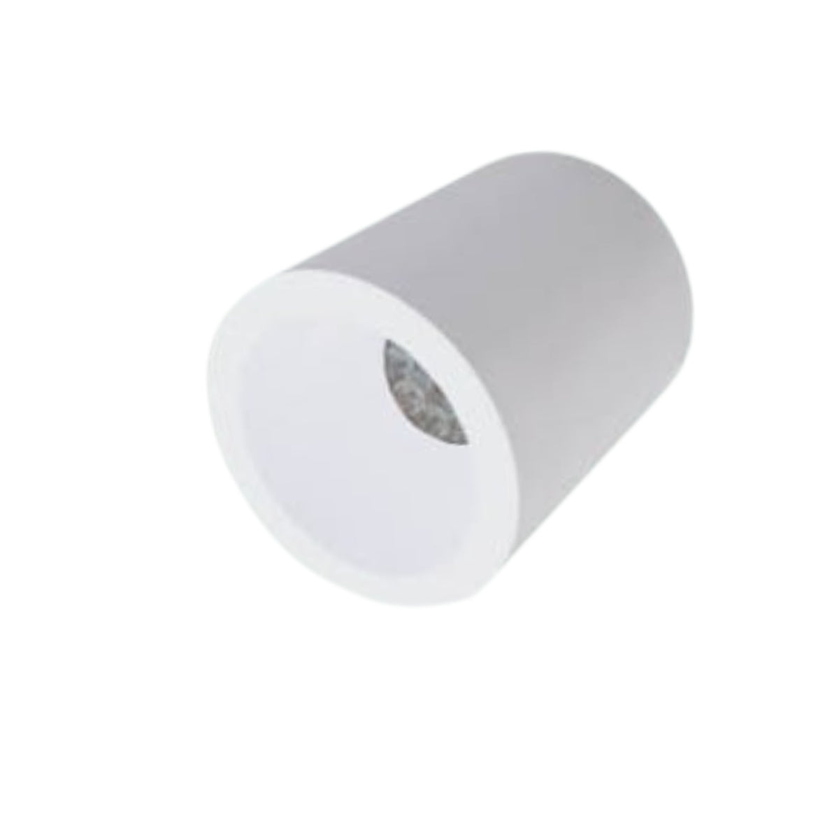 A cylindrical recessed LED light fixture with a white outer housing and a visible gray inner reflector, shown on a plain white background.