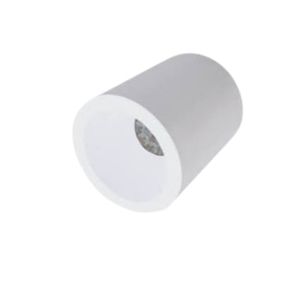 A cylindrical recessed LED light fixture with a white outer housing and a visible gray inner reflector, shown on a plain white background.