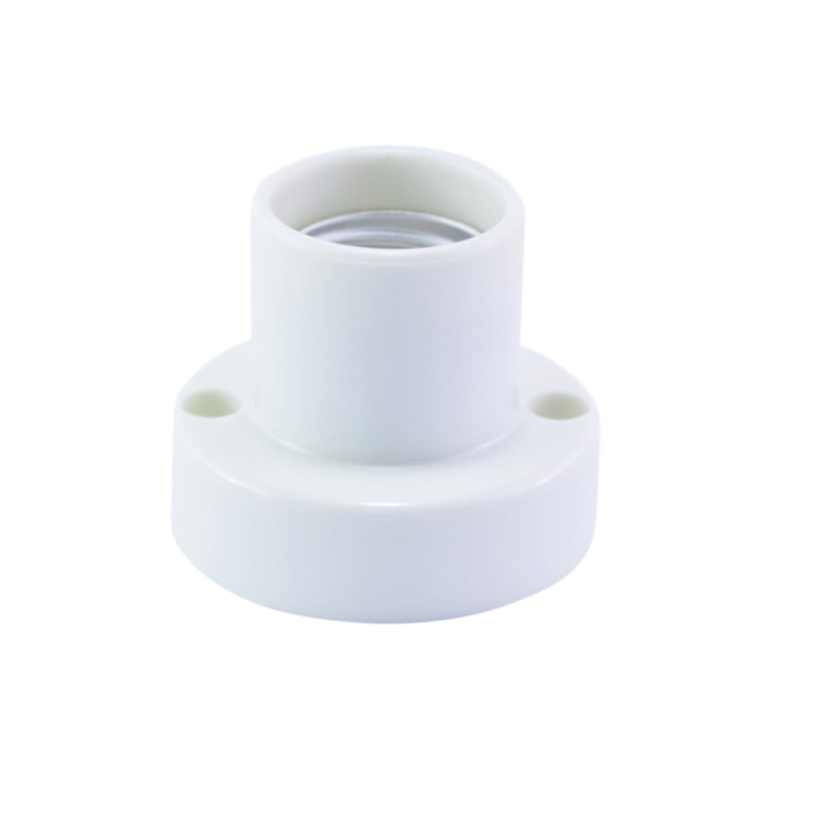 White ceramic vase on a white background