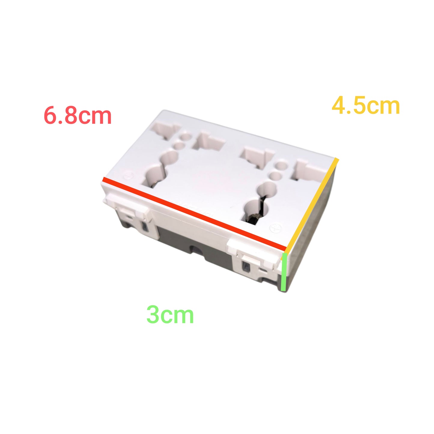 Omni Duplex Universal Outlet with Ground 16A 250V Designer Series Ivory DWU-402I electx electrical supply (10)
