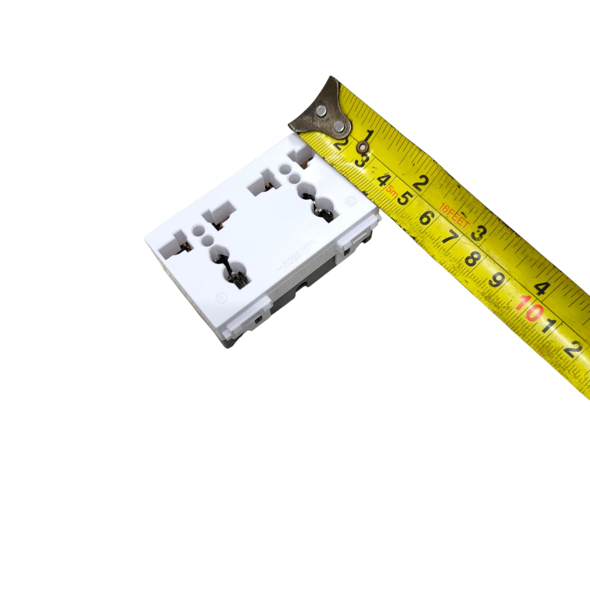 Omni Duplex Universal Outlet with Ground 16A 250V Designer Series Ivory DWU-402I electx electrical supply (5)