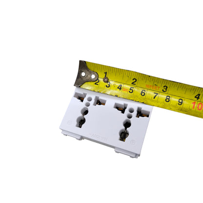 Omni Duplex Universal Outlet with Ground 16A 250V Designer Series Ivory DWU-402I electx electrical supply (7)