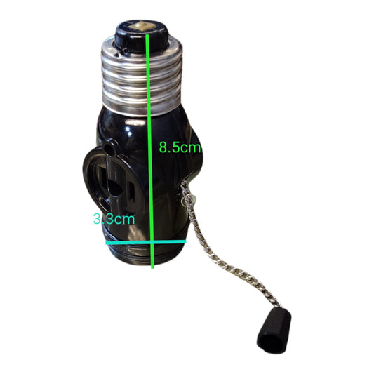Omni Pull Chain Socket with 2 Flat Pin 3A 220V E27-712 Electx Electrical Supply