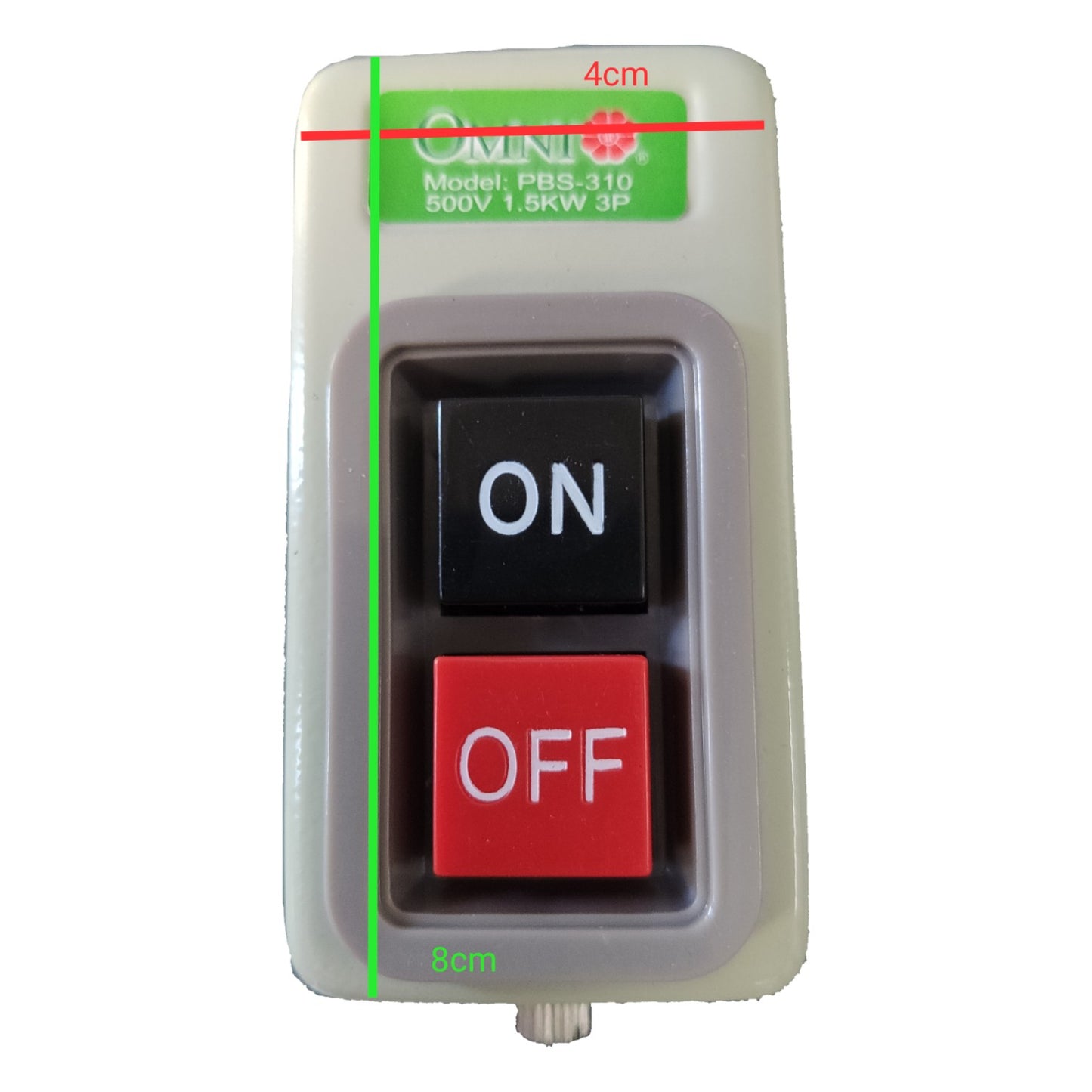 Omni Push Button Switch 10A 250V 3 Pole PBS-310-PK Electx Electrical Supply