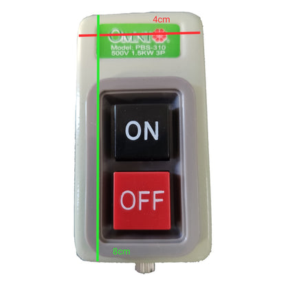Omni Push Button Switch 10A 250V 3 Pole PBS-310-PK Electx Electrical Supply