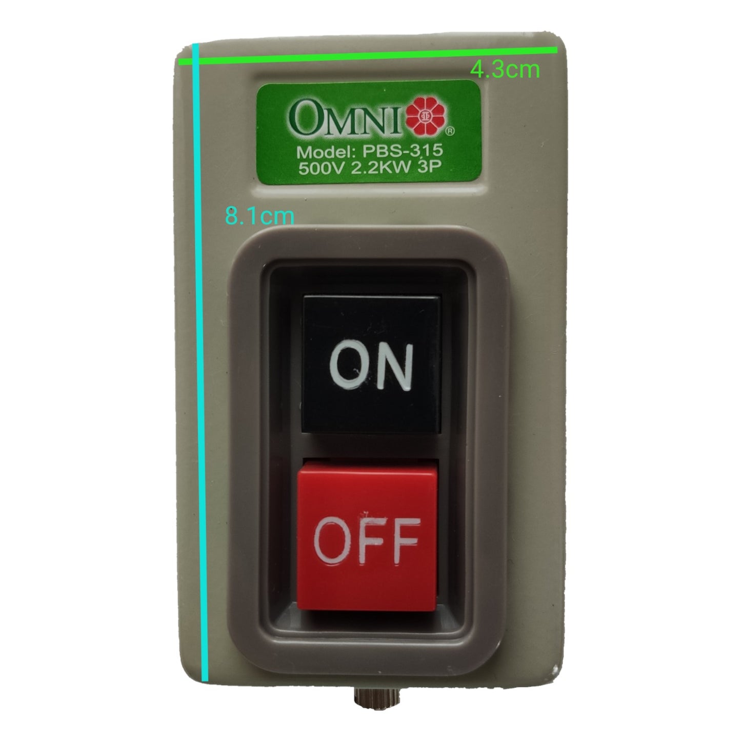 Omni Push Button Switch 15A 250V 3 Pole 2.2KW PBS-315 Electx Electrical Supply