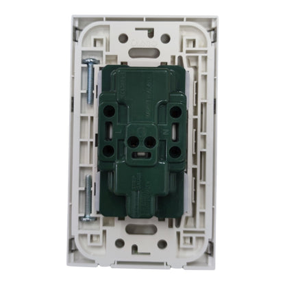 Omni Universal Duplex Outlet 220v with Omni Stainless Steel Plate WWP-113S/WEG15829H-5