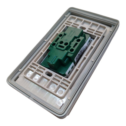 Omni Weatherproof Duplex Universal Outlet 16A 220V with Stainless Plate Cover WPP-602+WWP-113S+WWG-402