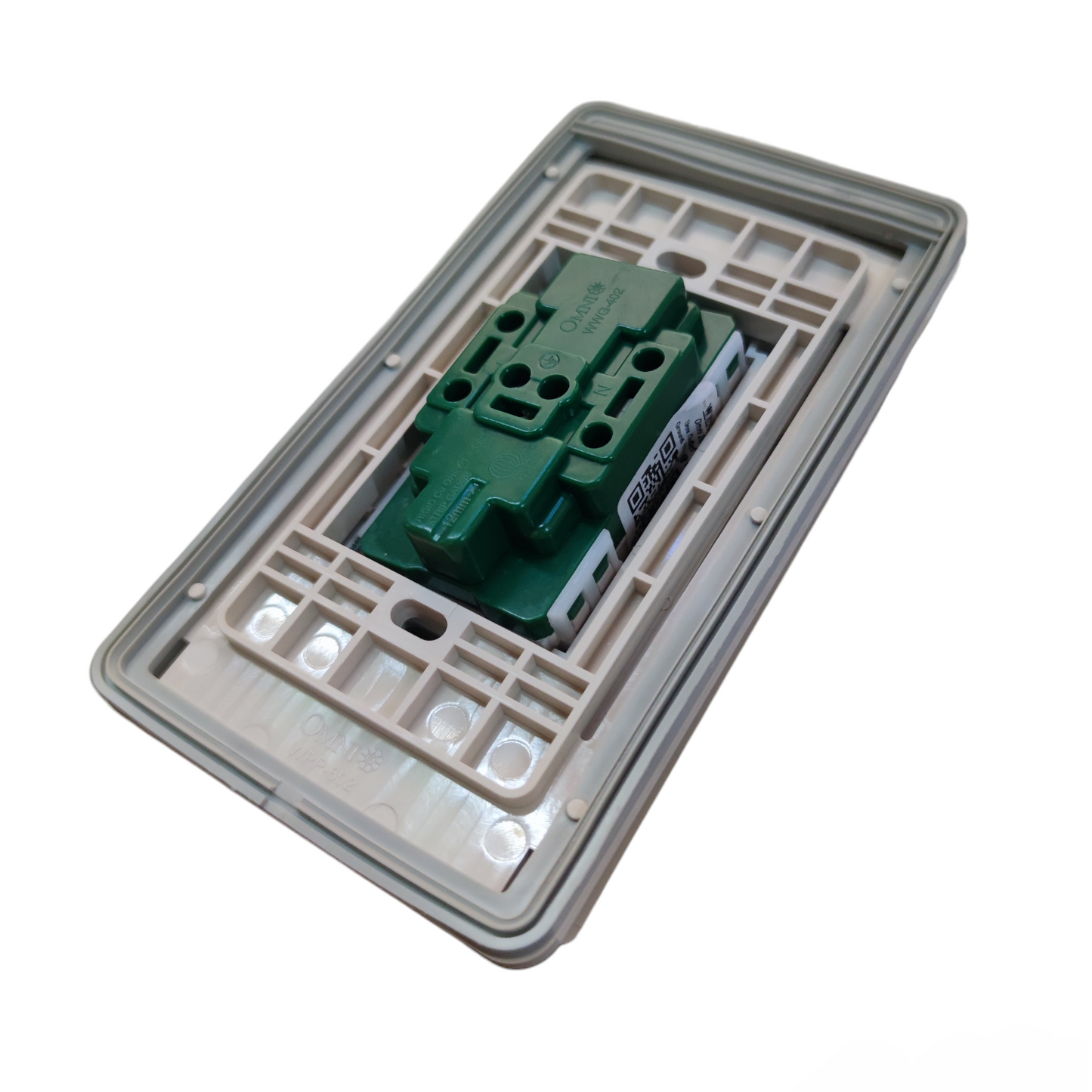 Omni Weatherproof Duplex Universal Outlet 16A 220V with Stainless Plate Cover WPP-602+WWP-113S+WWG-402 Electx