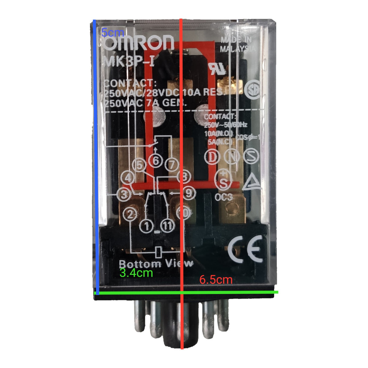 Omron MK3P-I Power Relay 11 Pins 10A 24V DC Electx Electrical Supply