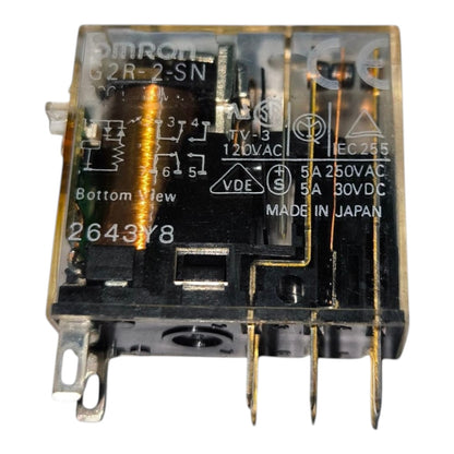 Omron Relay G2R-2-SN 5A 220V AC 8 Pins SPDT Electx Electrical Supply