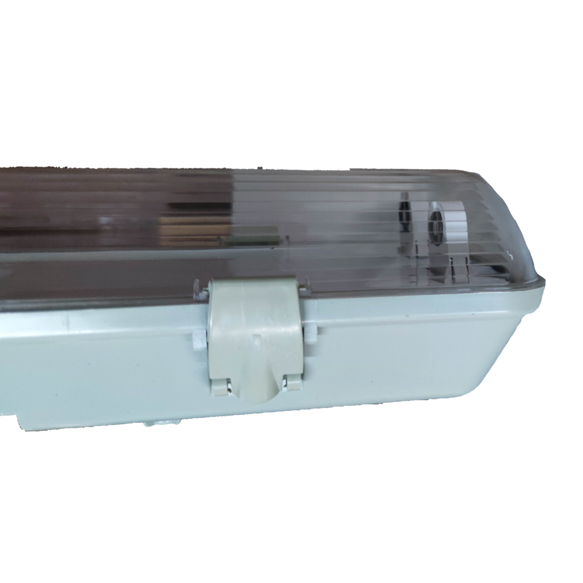 Opple weatherproof LED fluorescent fixture with a sturdy design for outdoor lighting applications