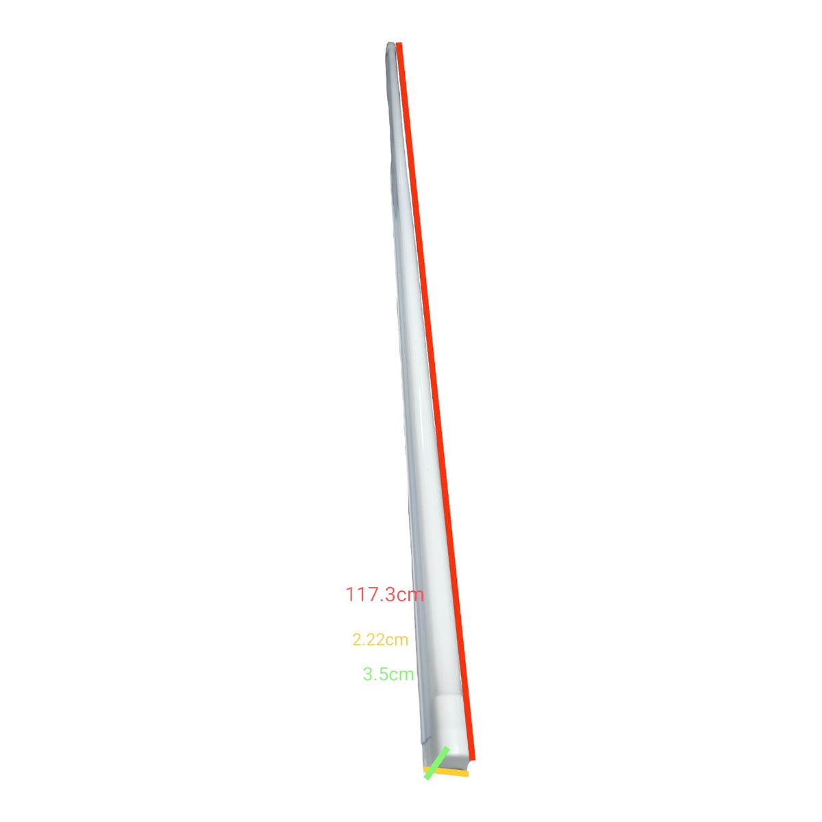28W T5 fluorescent tube with fixture, 117.3cm long and 2.22cm wide for efficient lighting solutions