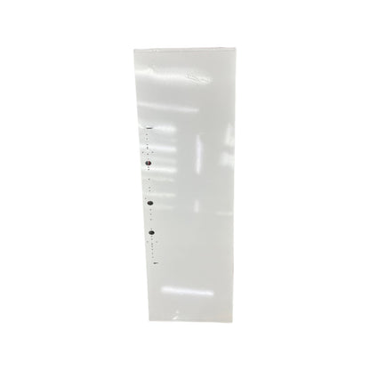 A translucent white plastic sleeve or pouch with a few small black printed dots on the left side, shown against a plain white background.