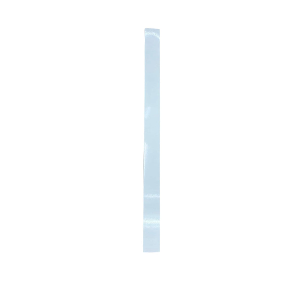 A single, long, narrow translucent white strip, resembling a decorative ribbon, banner, or strip of adhesive vinyl, shown vertically against a solid white background.