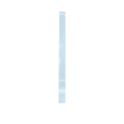 A single, long, narrow translucent white strip, resembling a decorative ribbon, banner, or strip of adhesive vinyl, shown vertically against a solid white background.