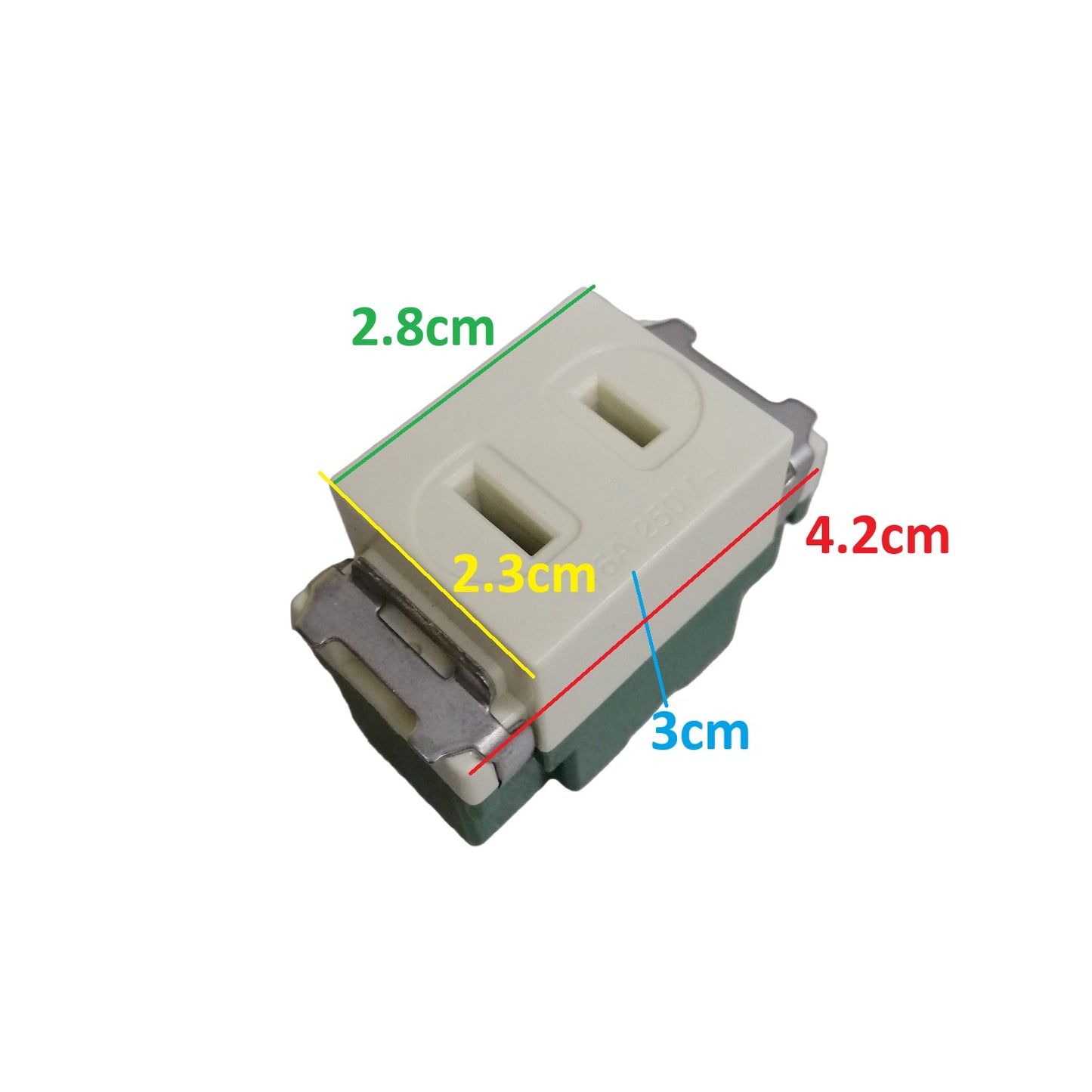 Omni Flat Pin Outlet 16A 250V Classic Series WER-200