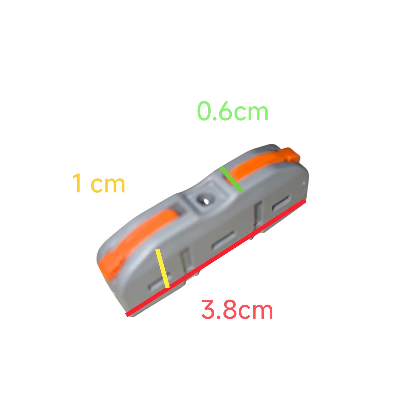 Measurement tool with dimensions labeled on a white background