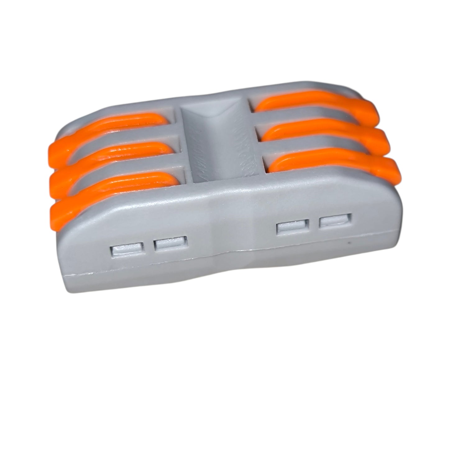 Gray and orange tool holder on a white background