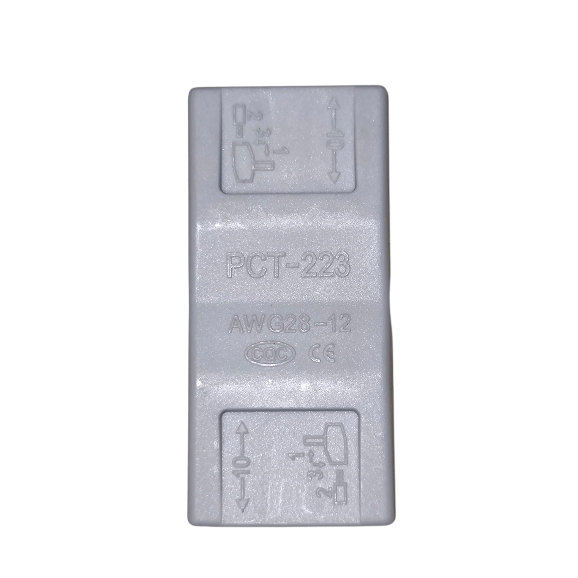 Metallic block with text and symbols on a white background