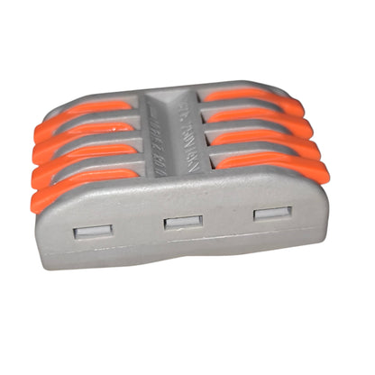 Gray and orange tool attachment on a white background