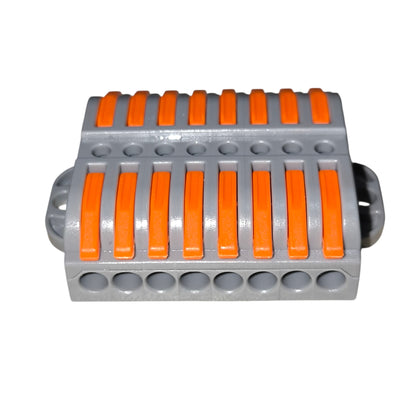 PVC 32A Terminal Connector for 8x8 AWG 28 to 12 (0.08 - 4mm) Wire Size 220V with Easy Snap Fit LT-223-8R