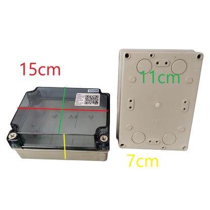 Two rectangular boxes with dimensions labeled on a white background