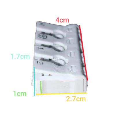 Measurement chart with dimensions labeled on a white background