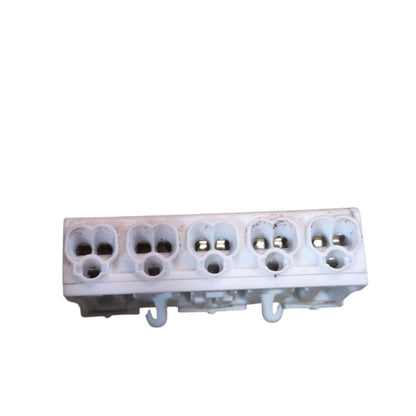 White electrical plug on a white background