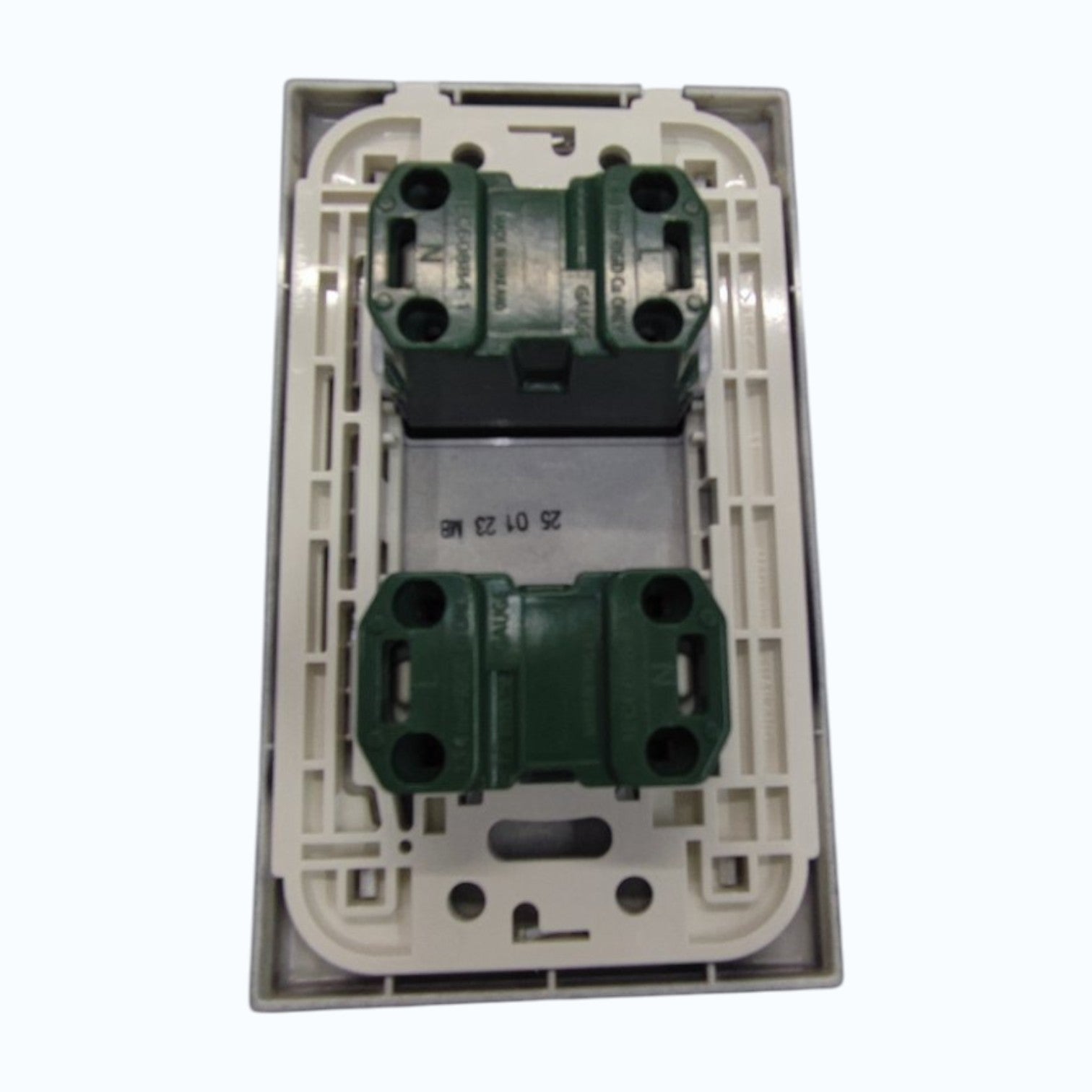 Panasonic 2-Gang Universal Outlet Gray 16A 250V with Wide Color Refina Series Metallic Black Plate Cover WEG6803MB-1/2XWEG10919H-5