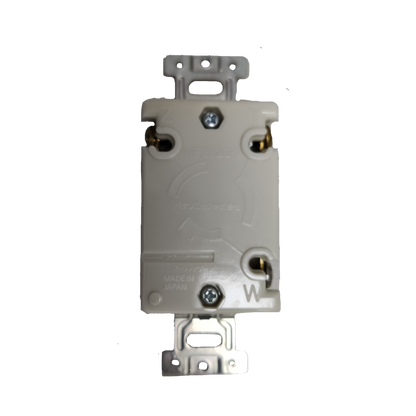 White Panasonic 20A twist lock outlet WF2320 receptacle with mounting straps and screw terminals